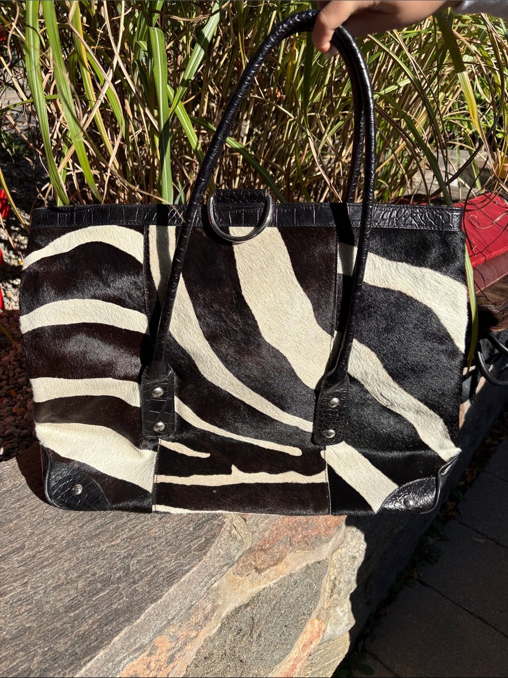 Maurizio Taiuti Zebra-Print Tote in Black & White